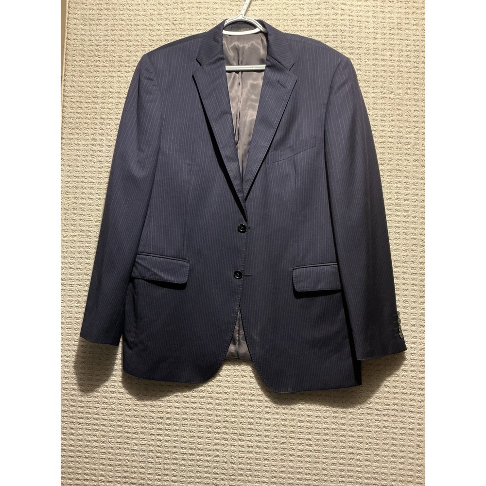 Black Saks Fifth Avenue Ermenegildo Zegna Men's Pinstripe Sport Coat Jacket 42R